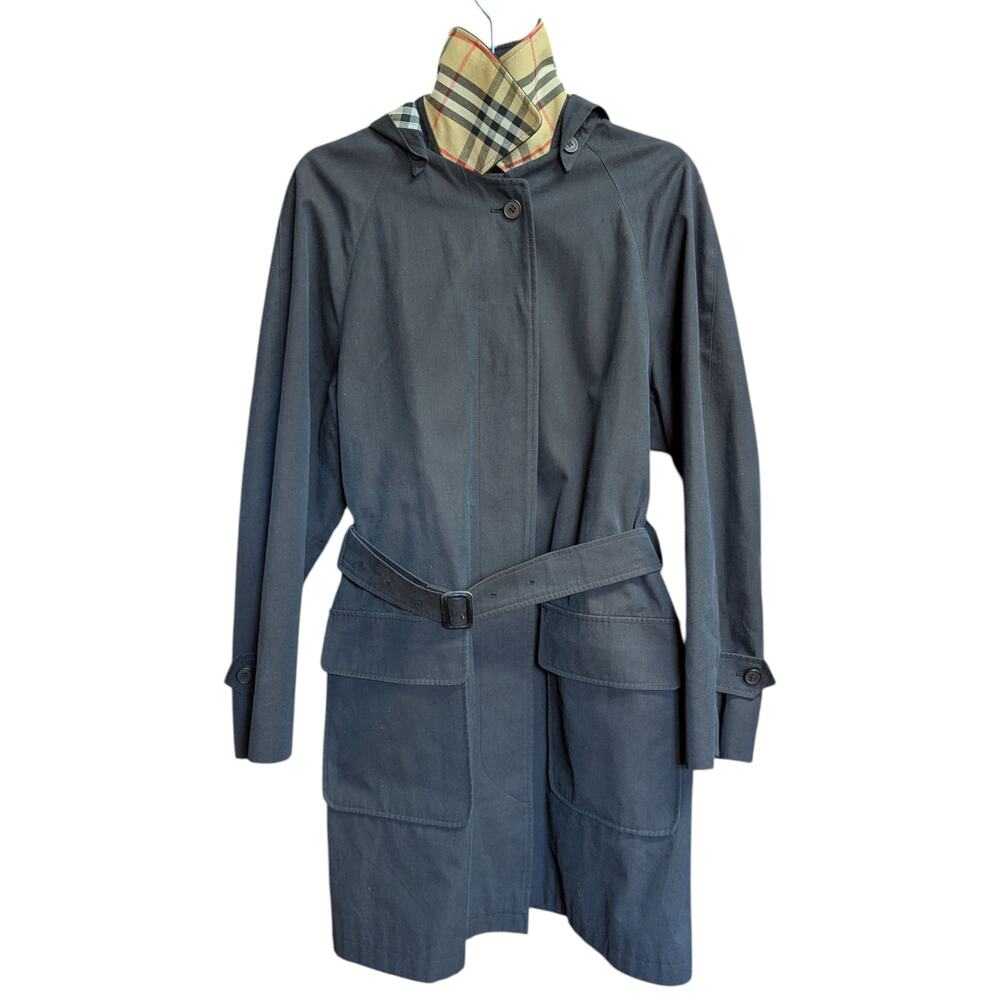 Burberry Black Belted Trench Coat - Picture 3 of 13
